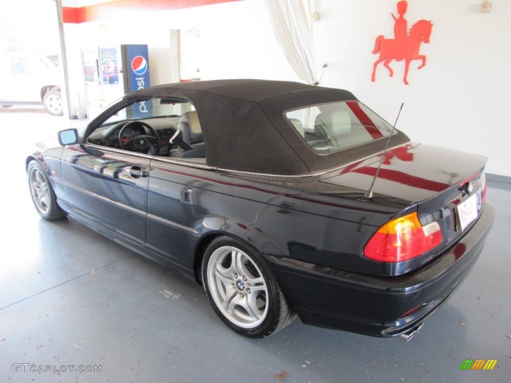 2001 3 Series 330i Convertible - Jet Black / Grey photo #2