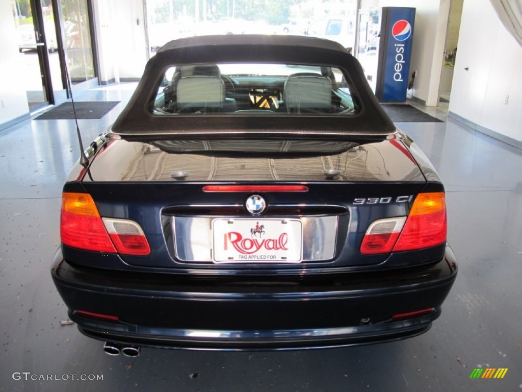 2001 3 Series 330i Convertible - Jet Black / Grey photo #3
