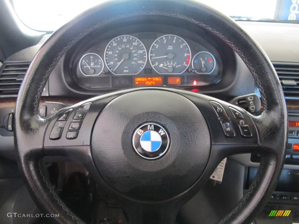 2001 3 Series 330i Convertible - Jet Black / Grey photo #12