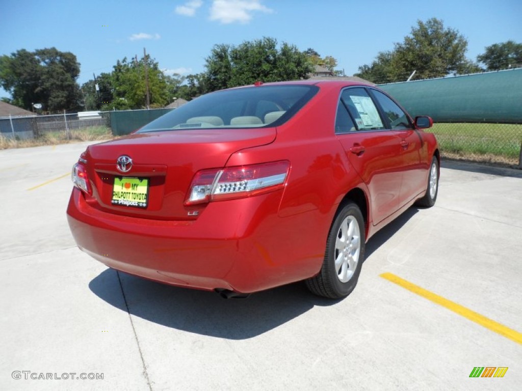 2011 Camry LE - Barcelona Red Metallic / Ash photo #3