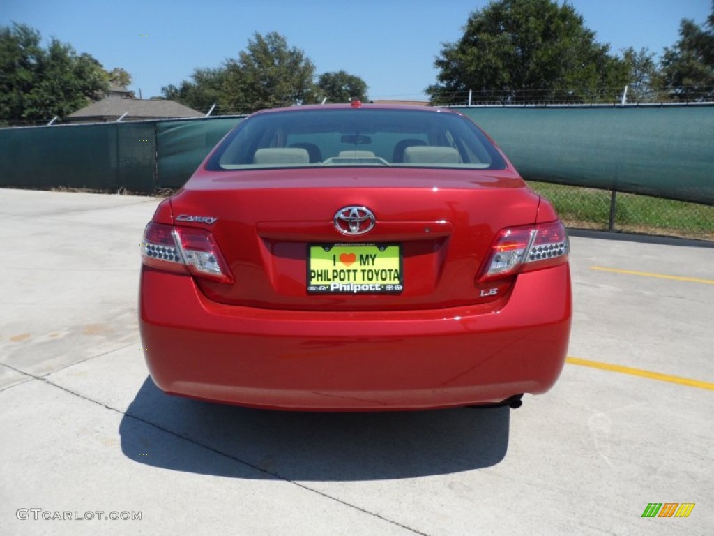 2011 Camry LE - Barcelona Red Metallic / Ash photo #4