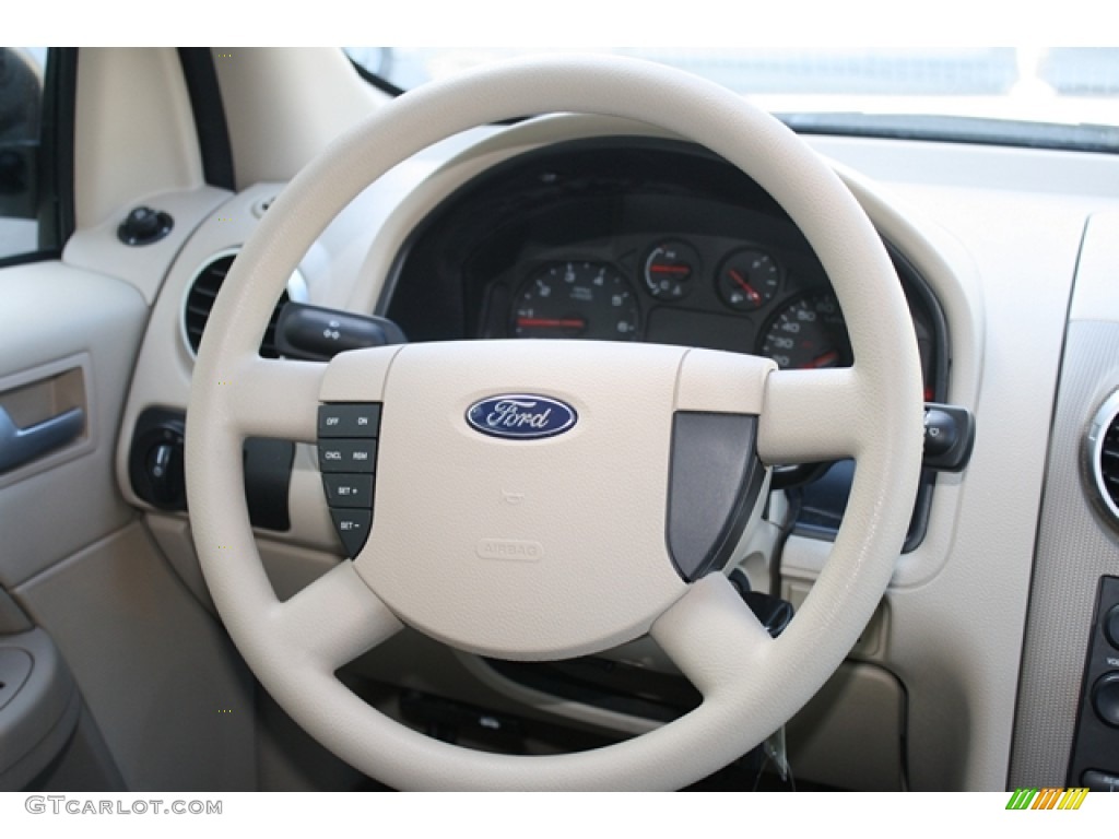 2006 Ford Freestyle SE Pebble Beige Steering Wheel Photo #53044490