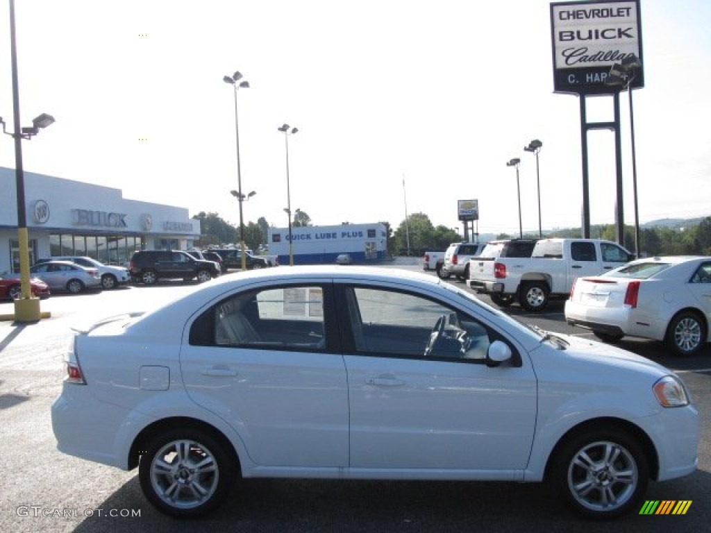 2011 Aveo LT Sedan - Summit White / Neutral photo #2