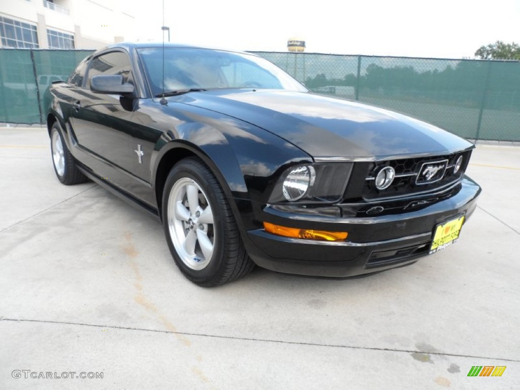 2008 Mustang V6 Premium Coupe - Black / Dark Charcoal photo #1