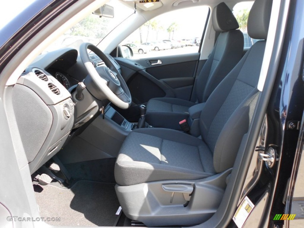 2012 Tiguan S - Deep Black Metallic / Black photo #11