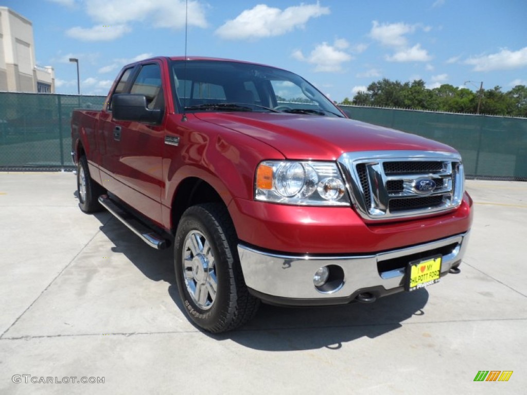 2007 F150 XLT SuperCab 4x4 - Redfire Metallic / Medium Flint photo #1