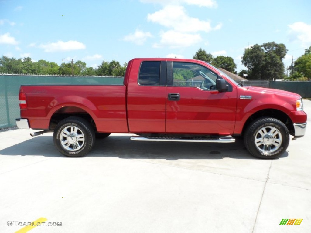 2007 F150 XLT SuperCab 4x4 - Redfire Metallic / Medium Flint photo #2