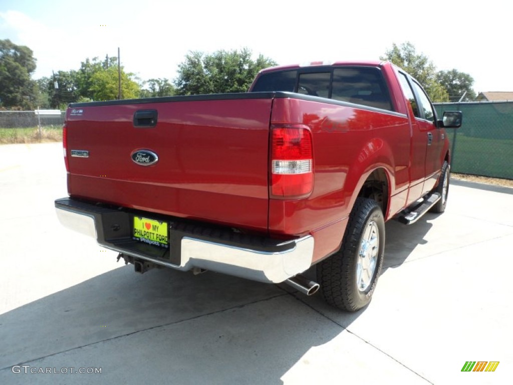 2007 F150 XLT SuperCab 4x4 - Redfire Metallic / Medium Flint photo #3
