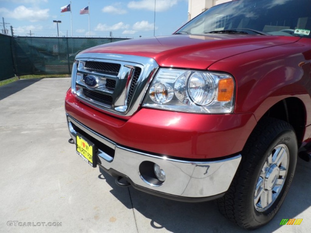 2007 F150 XLT SuperCab 4x4 - Redfire Metallic / Medium Flint photo #12