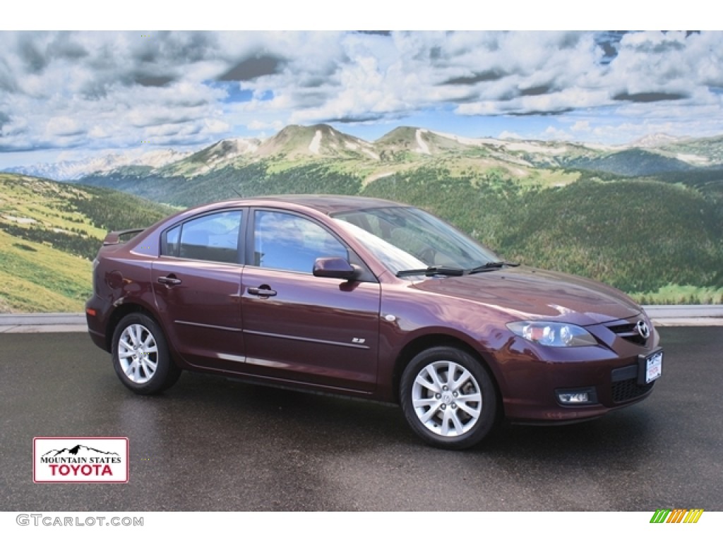 2008 MAZDA3 s Sport Sedan - Phantom Purple Mica / Black photo #1