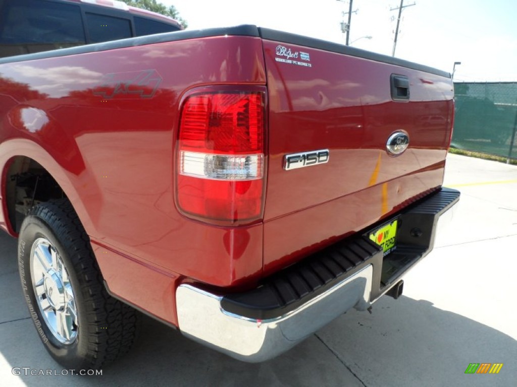 2007 F150 XLT SuperCab 4x4 - Redfire Metallic / Medium Flint photo #25