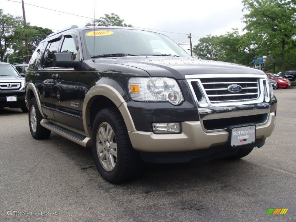2007 Explorer Eddie Bauer 4x4 - Carbon Metallic / Camel photo #6