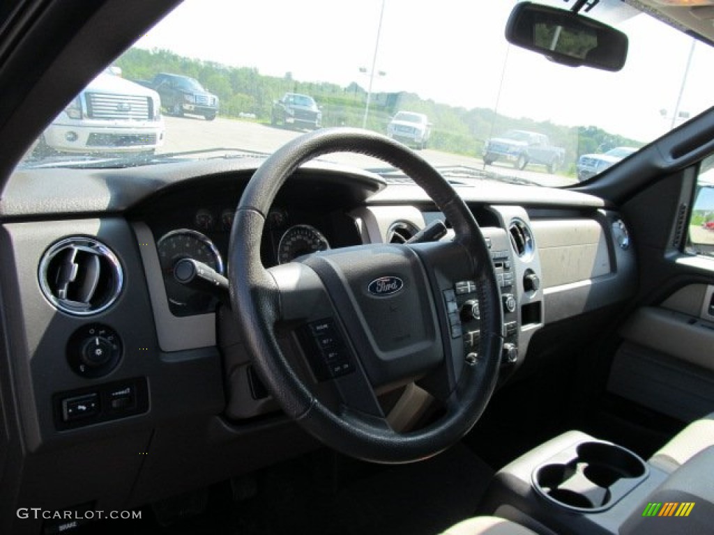 2010 F150 XLT SuperCrew 4x4 - Dark Blue Pearl Metallic / Medium Stone photo #15