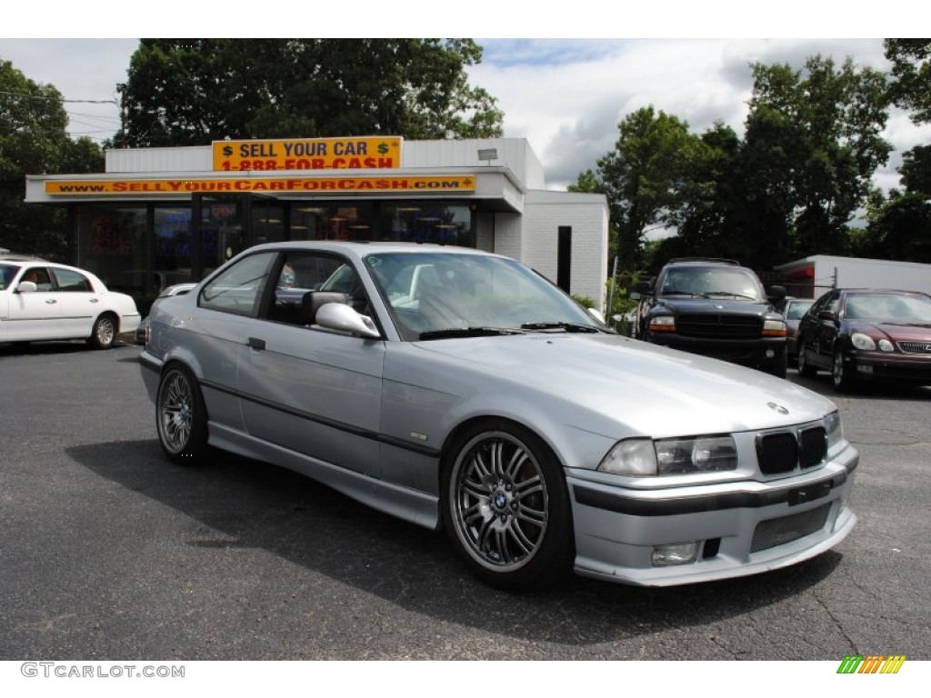 1997 3 Series 328is Coupe - Arctic Silver Metallic / Black photo #7