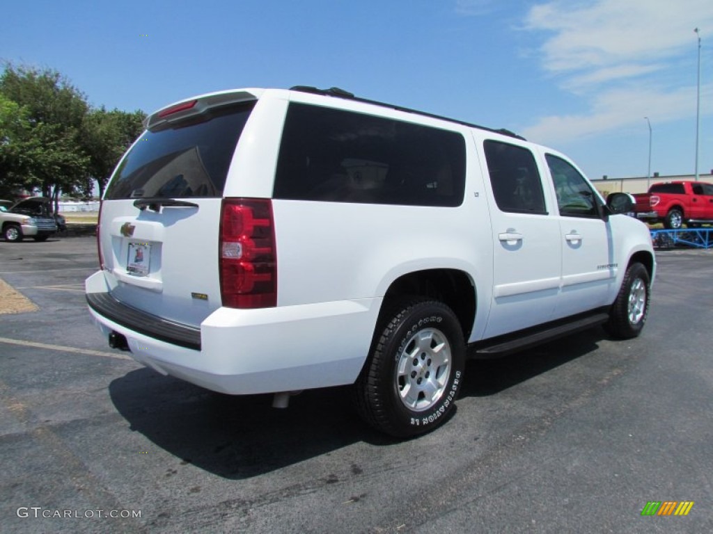 2007 Suburban 1500 LT - Summit White / Light Cashmere/Ebony photo #7