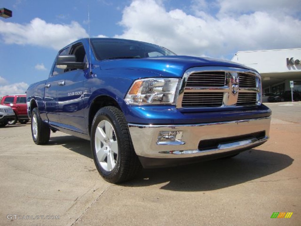 2011 Ram 1500 Big Horn Quad Cab - Deep Water Blue Pearl / Dark Slate Gray/Medium Graystone photo #1