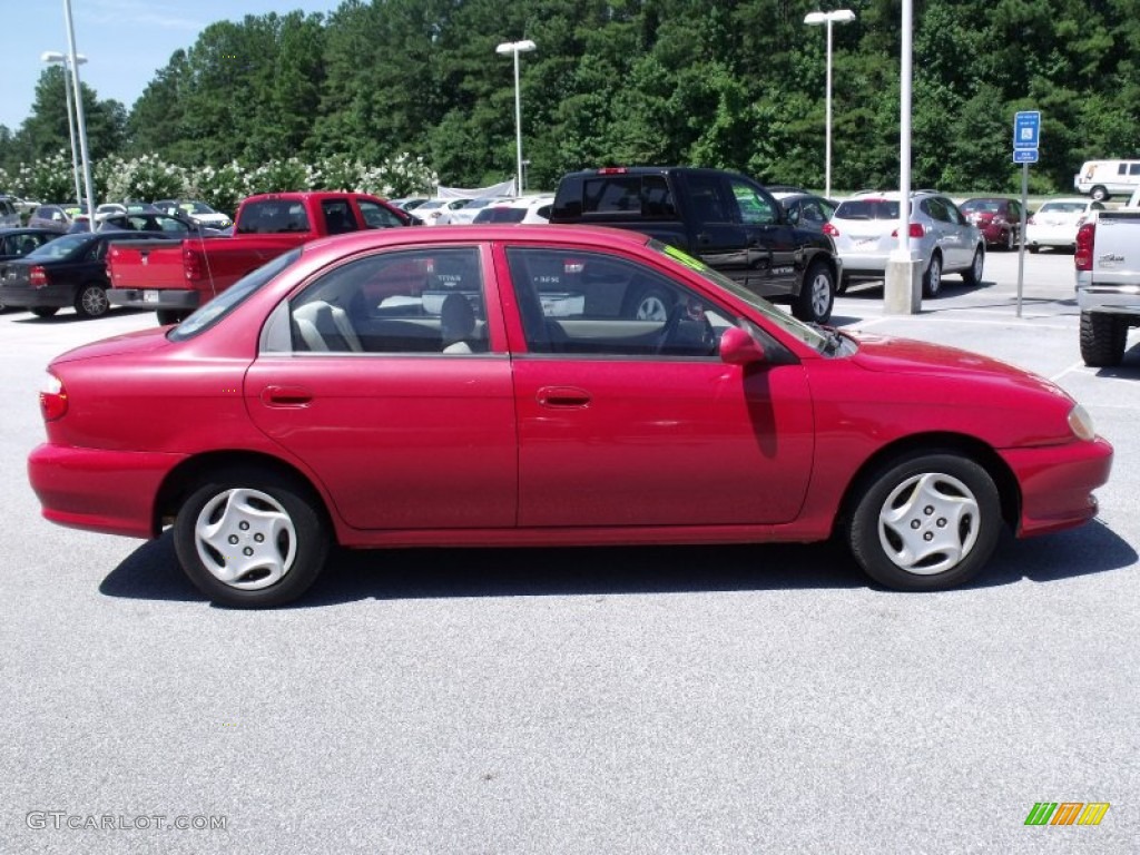 Classic Red 2001 Kia Sephia Standard Sephia Model Exterior Photo #53057435