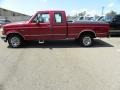 1995 Electric Currant Red Pearl Ford F150 XLT Extended Cab  photo #2