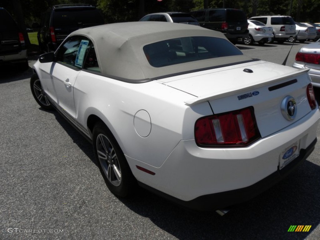 2011 Mustang V6 Convertible - Performance White / Stone photo #13
