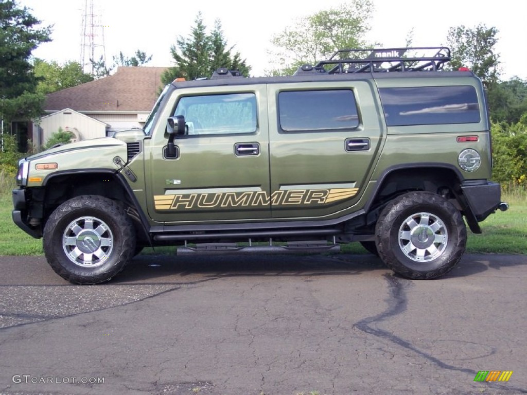 2004 H2 SUV - Sage Green Metallic / Wheat photo #5