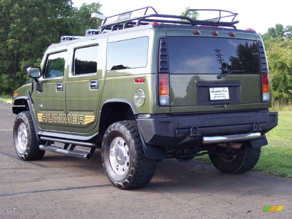 2004 H2 SUV - Sage Green Metallic / Wheat photo #7