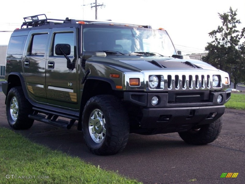 2004 H2 SUV - Sage Green Metallic / Wheat photo #10