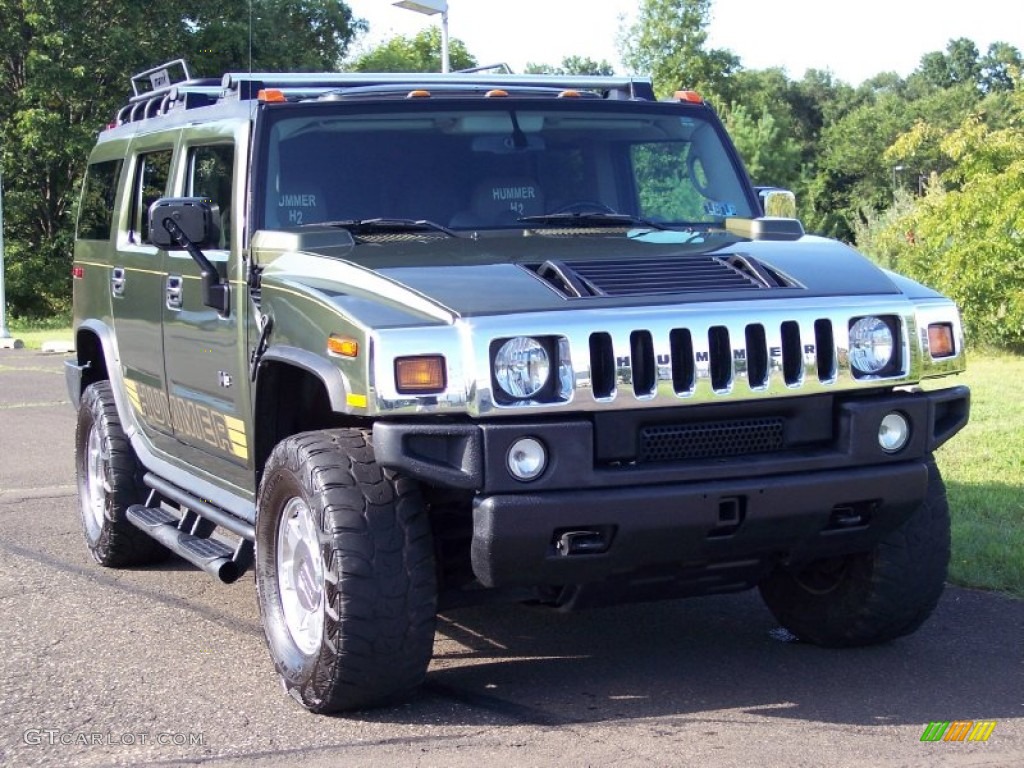 2004 H2 SUV - Sage Green Metallic / Wheat photo #11