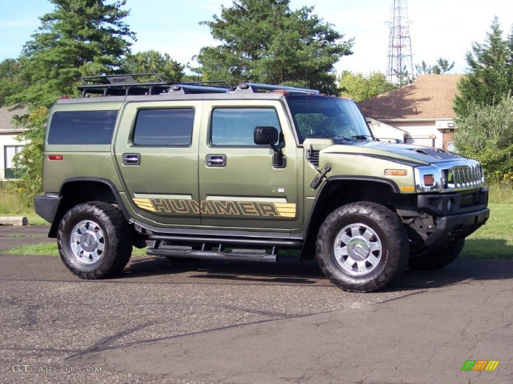 2004 H2 SUV - Sage Green Metallic / Wheat photo #12