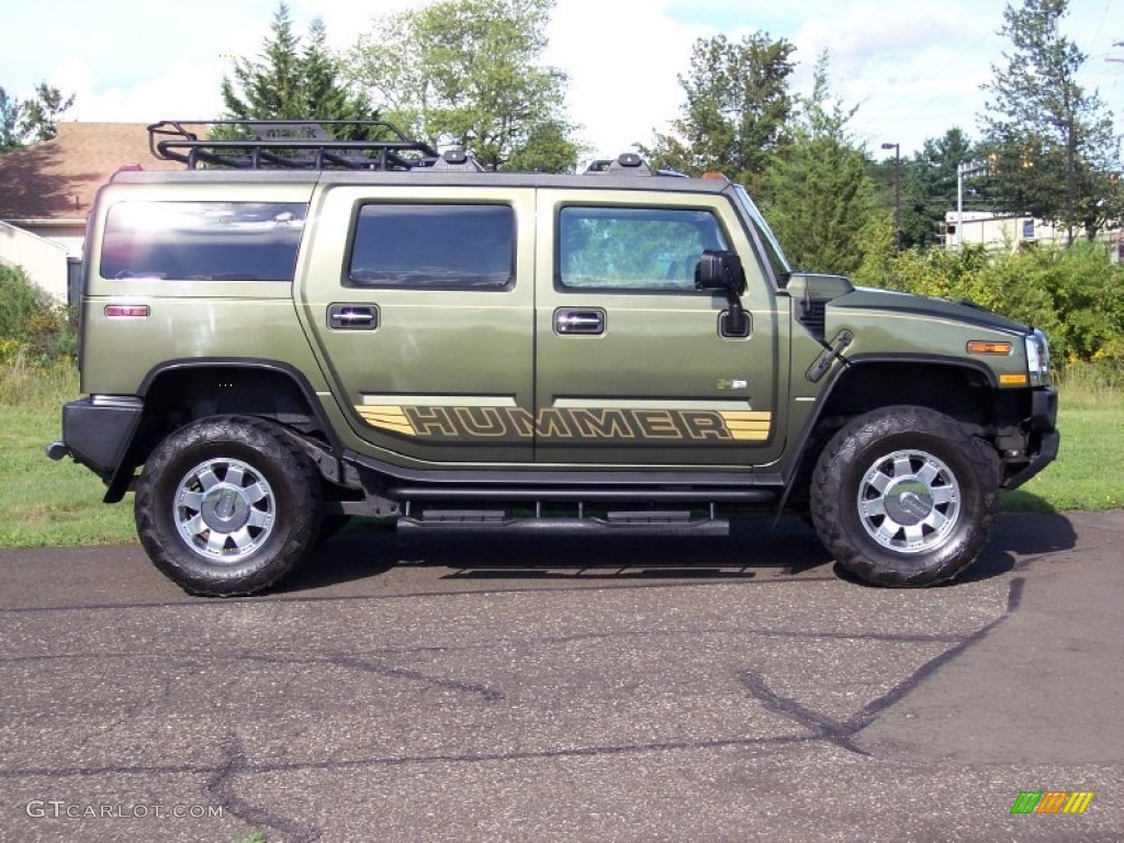 2004 H2 SUV - Sage Green Metallic / Wheat photo #13