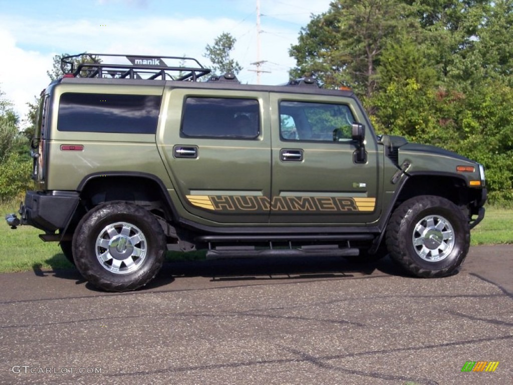 2004 H2 SUV - Sage Green Metallic / Wheat photo #14