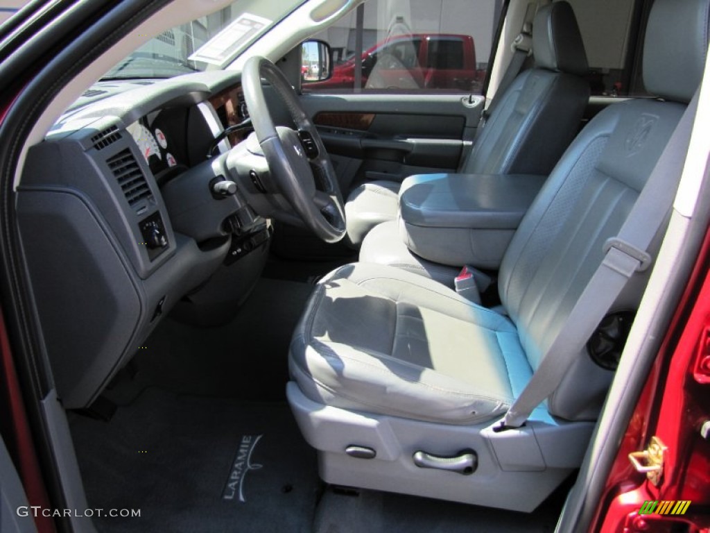 2007 Ram 1500 Laramie Quad Cab 4x4 - Inferno Red Crystal Pearl / Medium Slate Gray photo #3