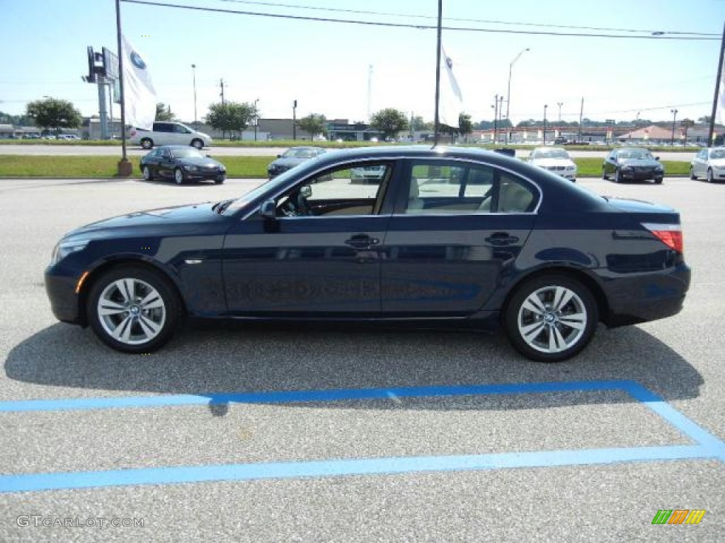 2009 5 Series 528i Sedan - Monaco Blue Metallic / Grey Dakota Leather photo #7
