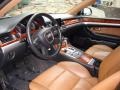 Amaretto/Black Valcona Leather Prime Interior Photo for 2009 Audi A8 #53061785