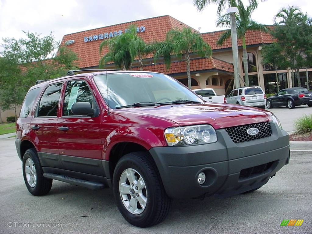 2007 Escape XLT - Redfire Metallic / Medium/Dark Flint photo #1