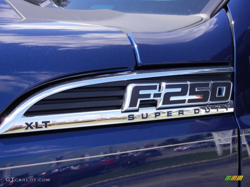 2012 F250 Super Duty XLT SuperCab - Dark Blue Pearl Metallic / Steel photo #4