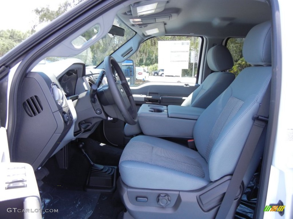 Steel Interior 2012 Ford F350 Super Duty XLT Crew Cab 4x4 Photo #53065675