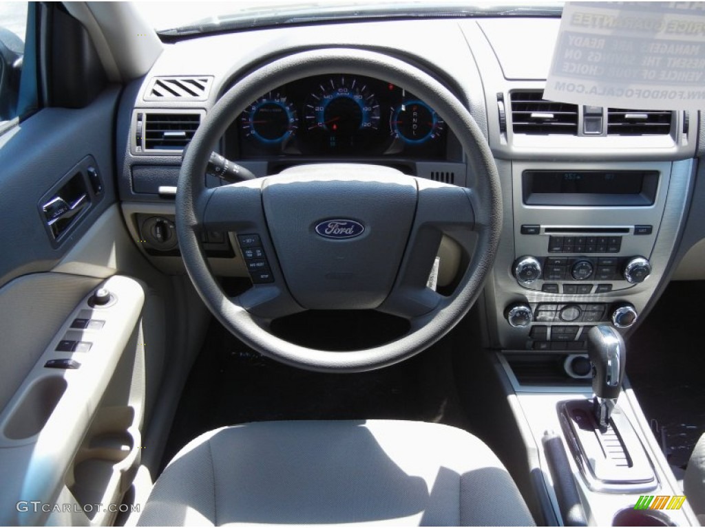 2012 Ford Fusion S Medium Light Stone Dashboard Photo #53066830