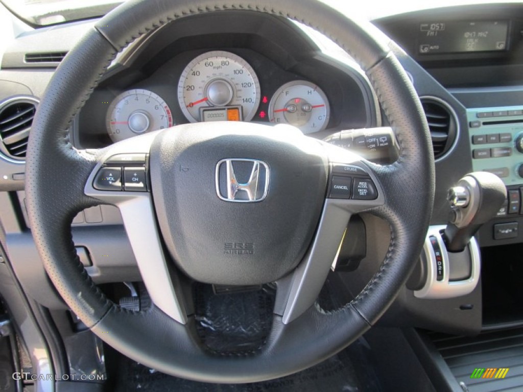 2011 Honda Pilot EX-L 4WD Black Steering Wheel Photo #53067292