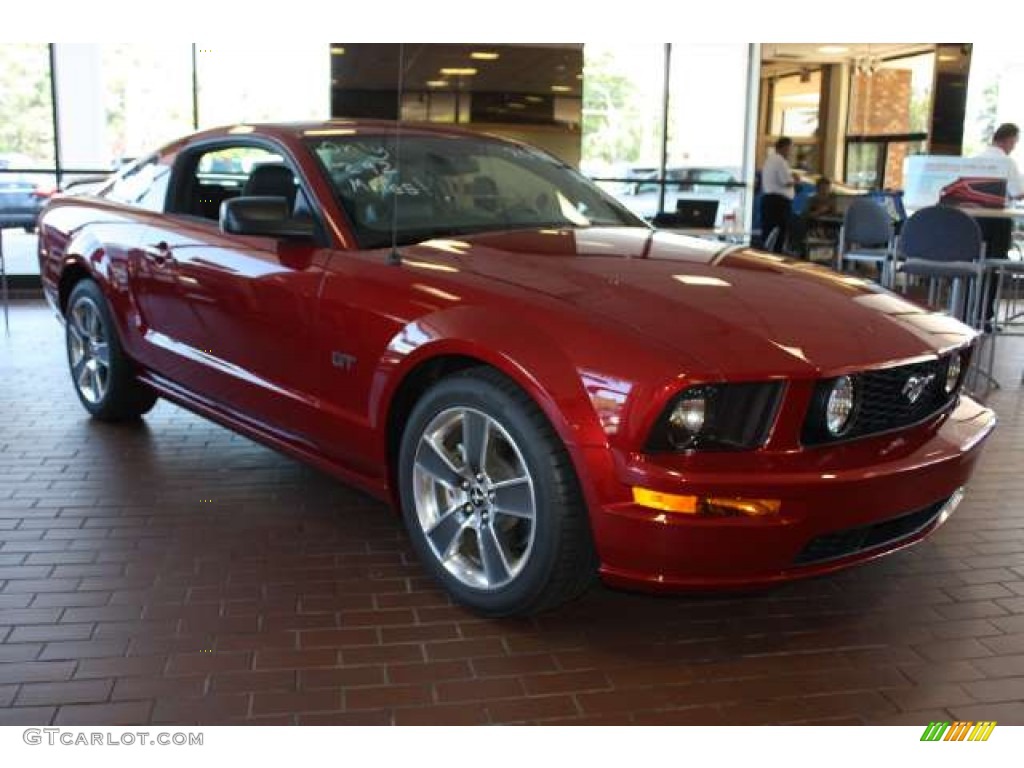 Dark Candy Apple Red 2008 Ford Mustang GT Premium Coupe Exterior Photo #53067496