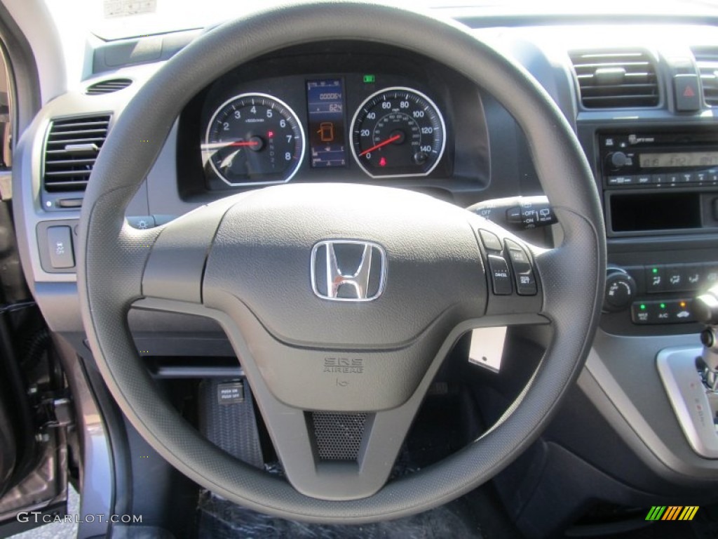 2011 Honda CR-V LX 4WD Black Steering Wheel Photo #53067550