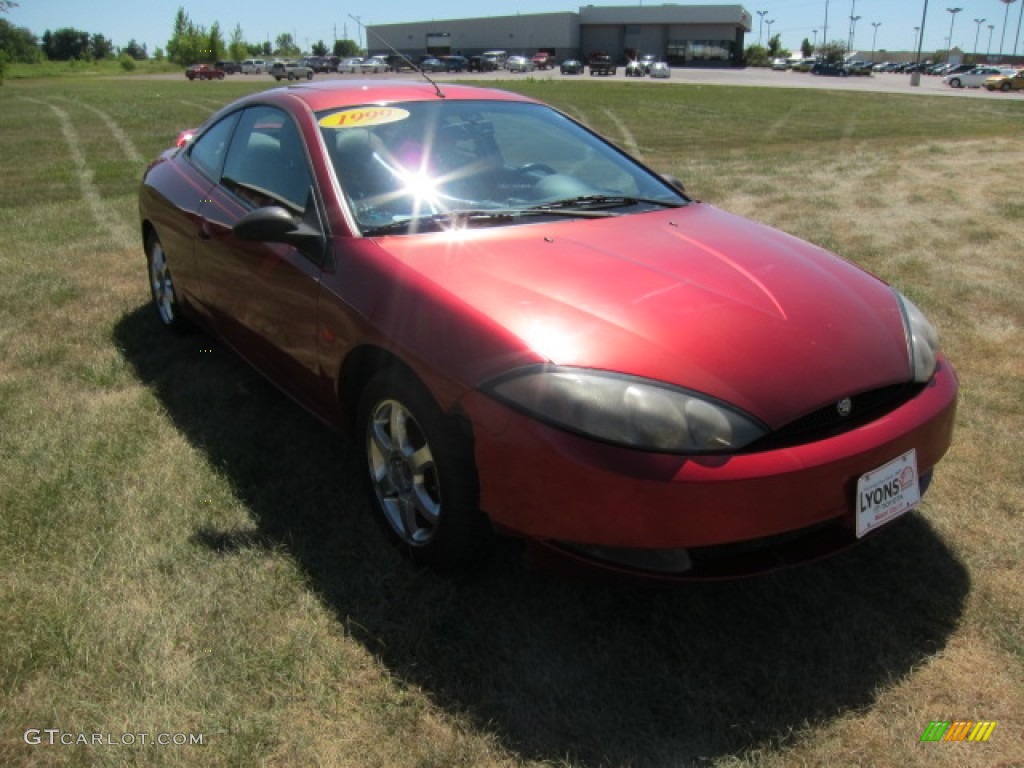 1999 Cougar V6 - Laser Red / Medium Parchment photo #9
