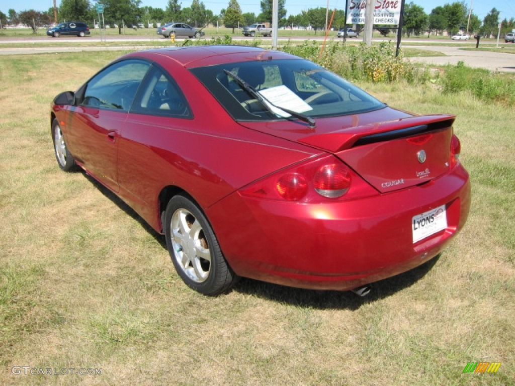 1999 Cougar V6 - Laser Red / Medium Parchment photo #13