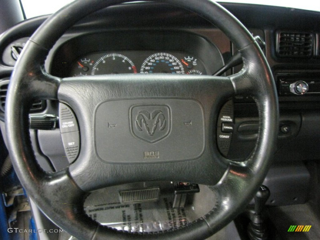 2001 Dodge Ram 1500 Sport Regular Cab 4x4 Agate Steering Wheel Photo #53068159