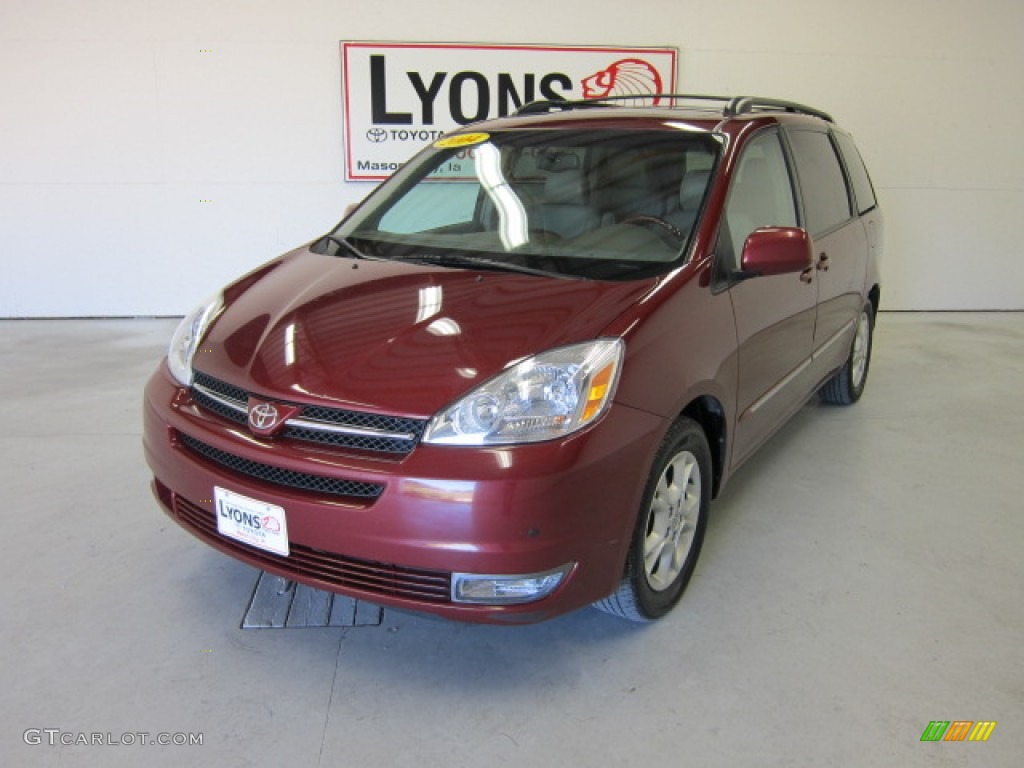 2004 Sienna XLE Limited - Salsa Red Pearl / Fawn Beige photo #32