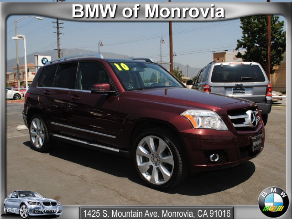 2010 GLK 350 4Matic - Barolo Red Metallic / Black photo #1
