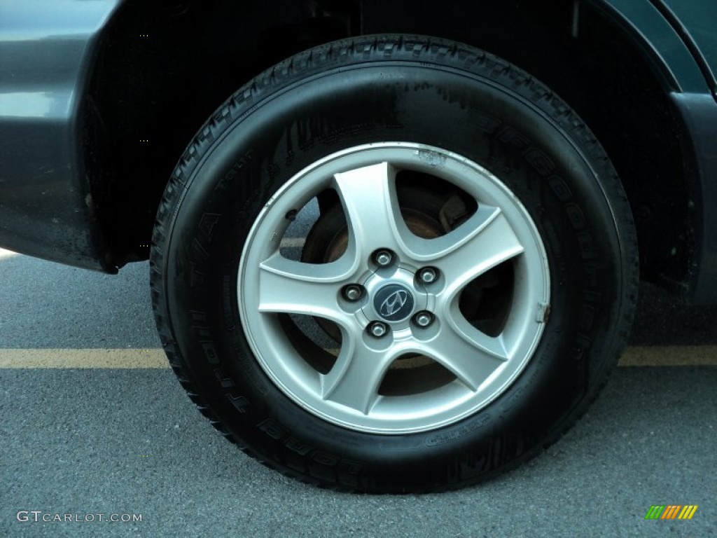 2003 Santa Fe GLS 4WD - Crystal Blue / Gray photo #18