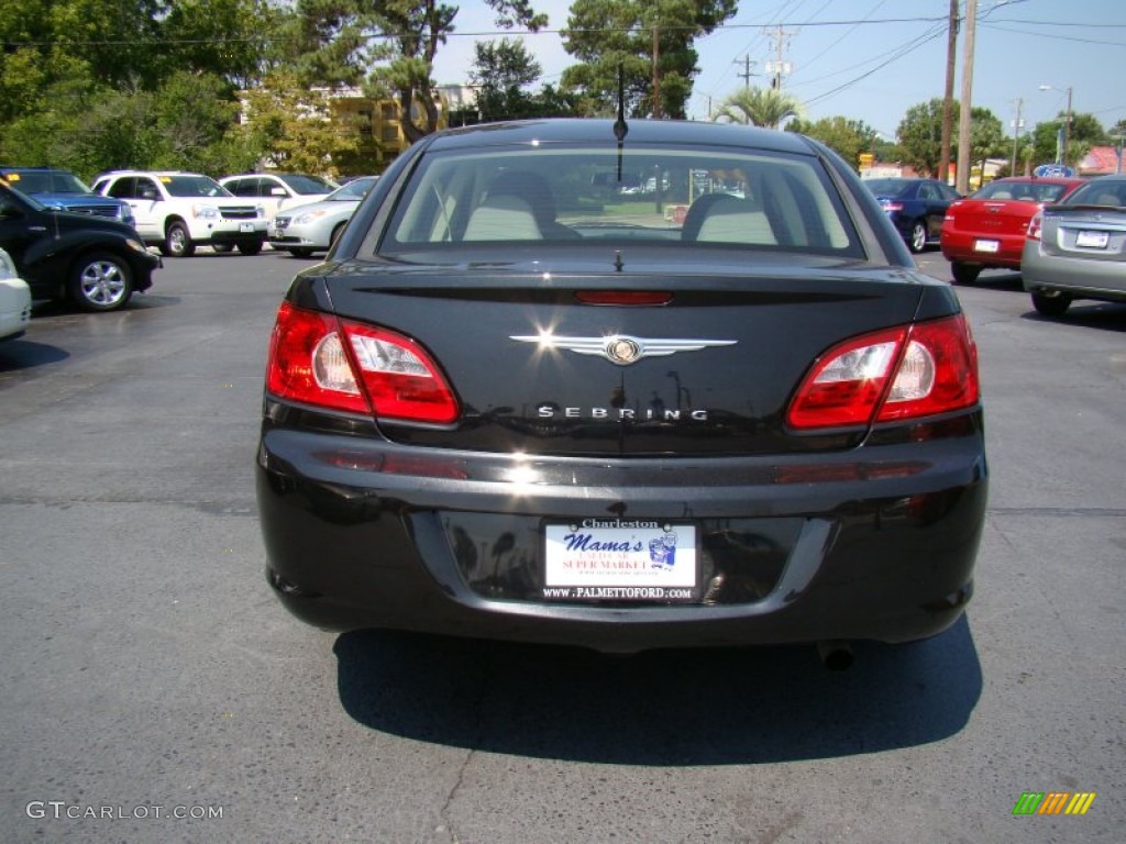 2007 Sebring Sedan - Brilliant Black Crystal Pearl / Dark Slate Gray/Light Slate Gray photo #7