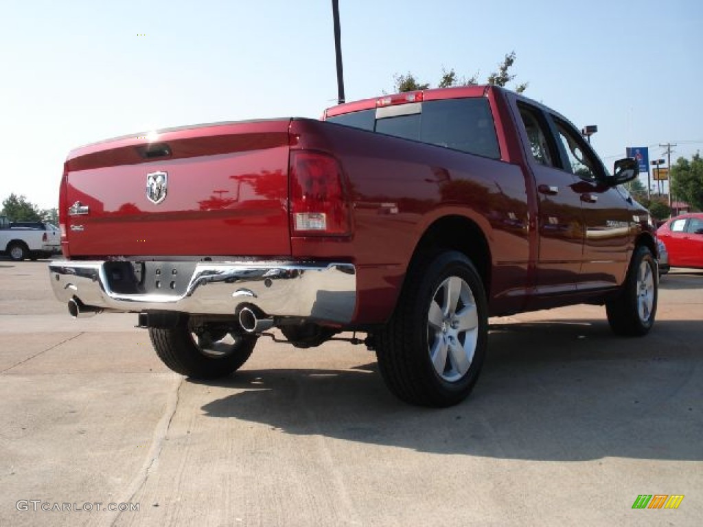 2011 Ram 1500 Big Horn Quad Cab - Deep Cherry Red Crystal Pearl / Dark Slate Gray/Medium Graystone photo #3