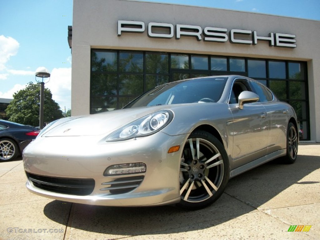 2011 Panamera 4S - Platinum Silver Metallic / Black photo #1