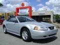 2000 Silver Metallic Ford Mustang V6 Convertible  photo #4